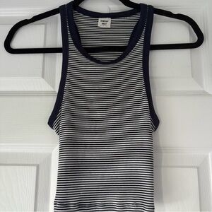 Sunday Best Navy and White Striped Tank Top